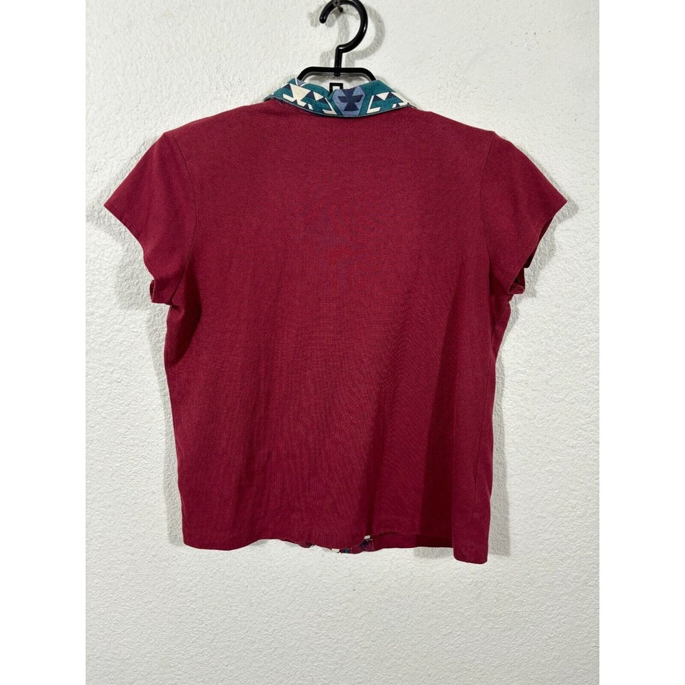 Vintage Western Shirt Womens Medium Southwest Short Sleeve Multicolor Button Up - Picture 11 of 11